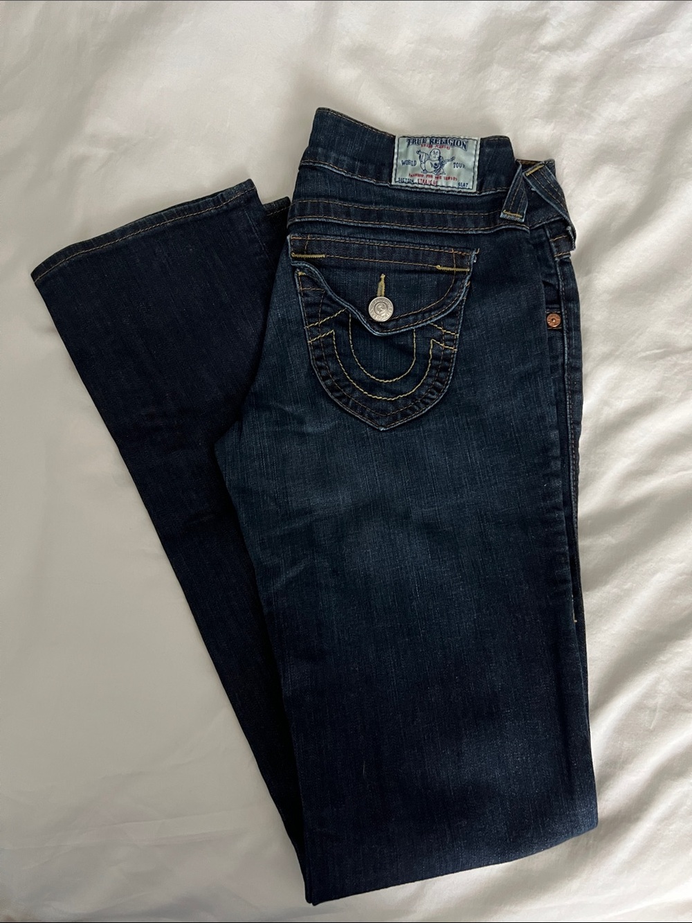 True Religion Women's Dark Indigo Bootcut Jeans 28 x 34